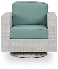 Biscayne Teal Swivel Chair