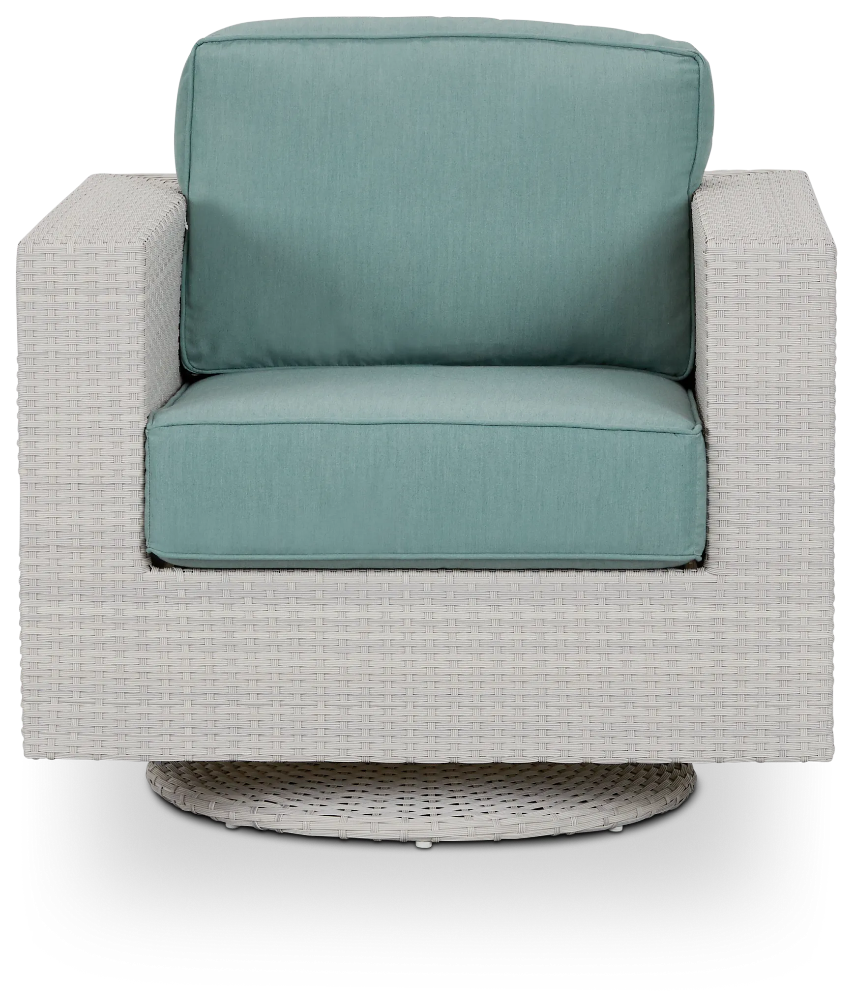 Biscayne Teal Swivel Chair