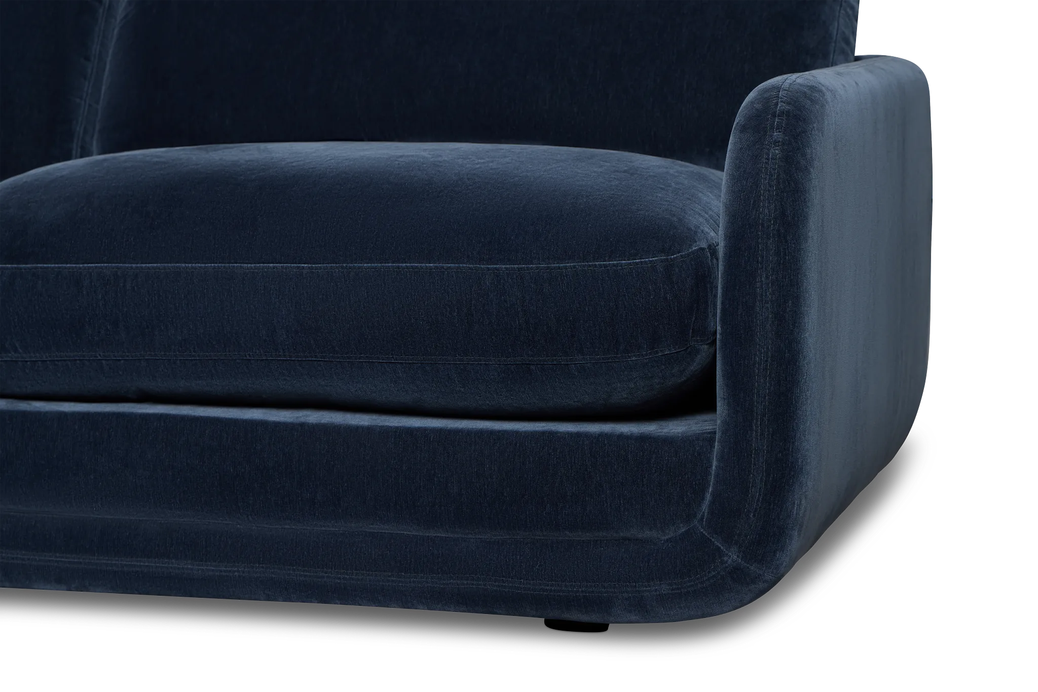 Jules Dark Blue Velvet 3 Piece Modular Sofa