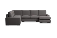 Edgewater Peyton Gray Medium Right Chaise Sectional