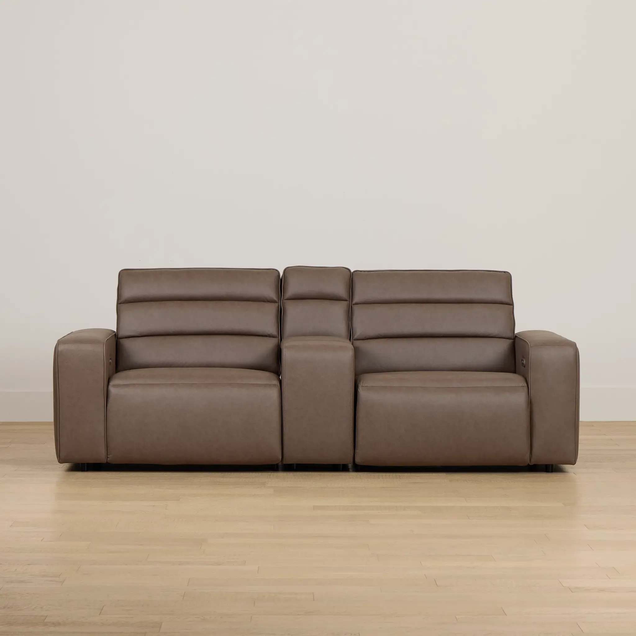 Sawyer Dark Brown Micro Power Reclining Console Loveseat Sawyer Dark Brown Micro Power Reclining Console Loveseat