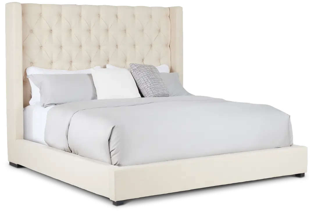 Lacey Beige Uph Platform Bed Lacey Beige Uph Platform Bed