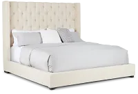Lacey Beige Uph Platform Bed