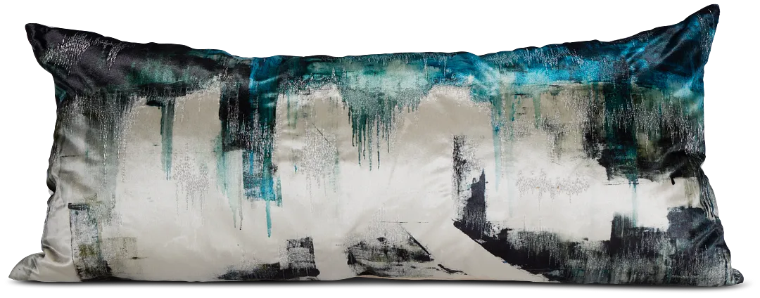 Langston Multicolored Velvet Lumbar Accent Pillow