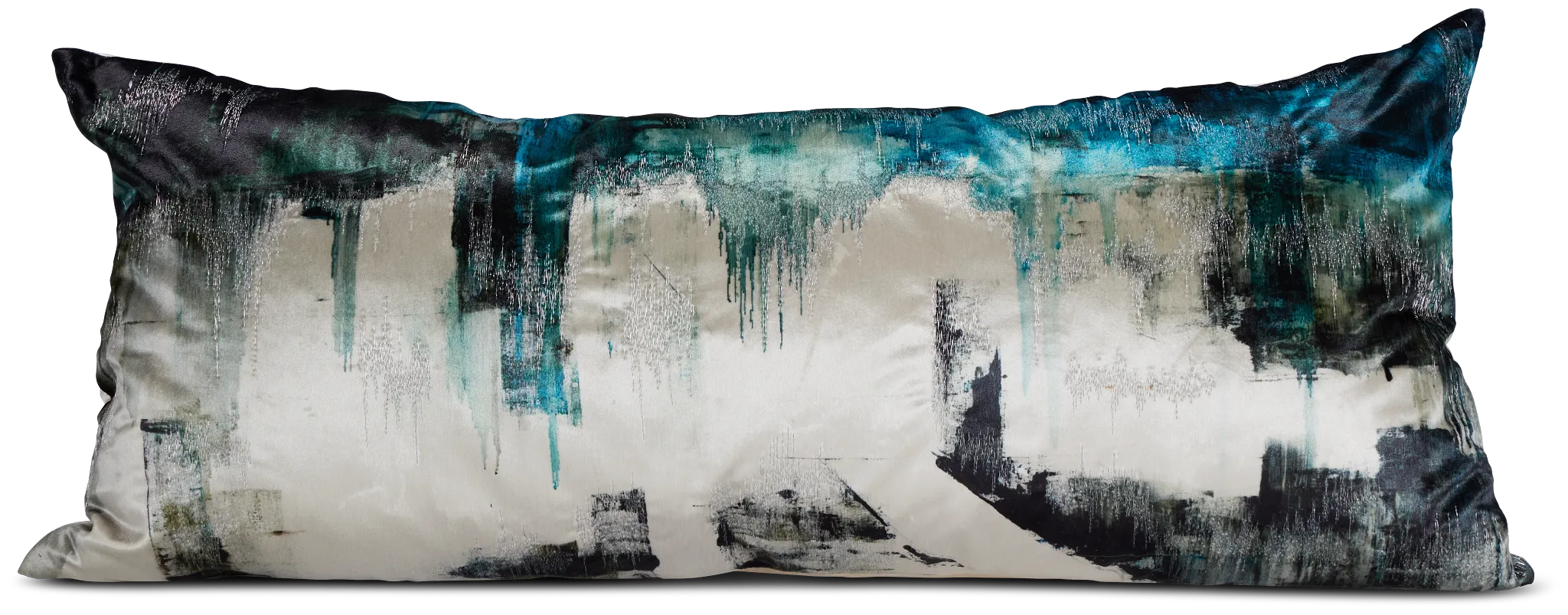 Langston Multicolored Velvet Lumbar Accent Pillow