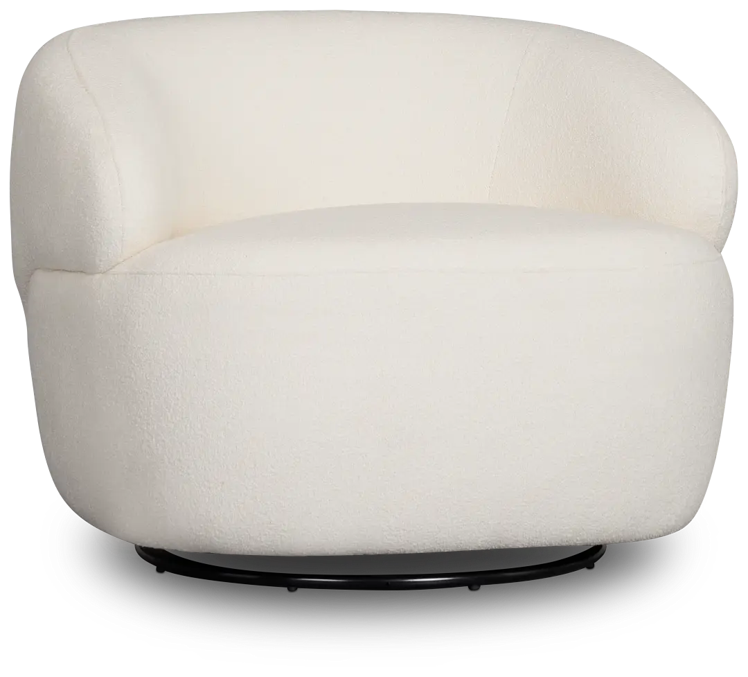 Catalina White Fabric Swivel Chair Catalina White Fabric Swivel Chair