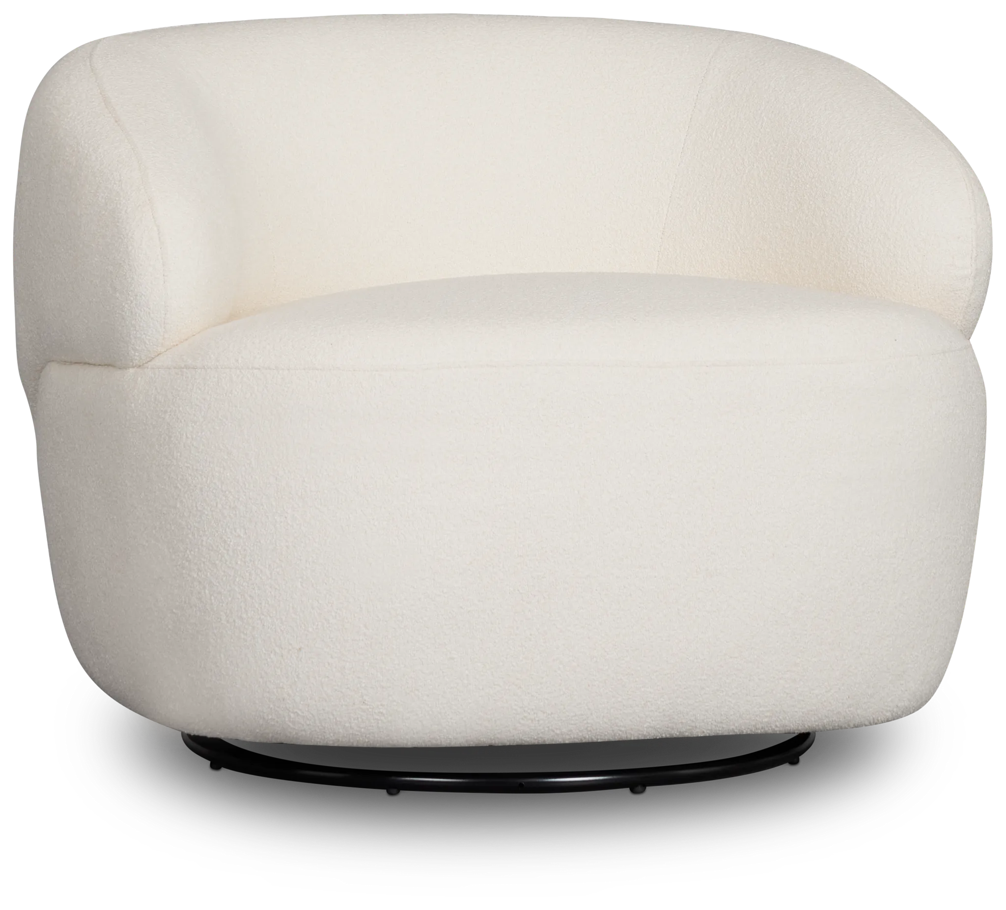 Catalina White Fabric Swivel Chair