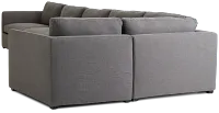 Willow Gray Fabric Large Two-arm Sectional