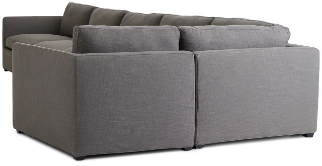 Willow Gray Fabric Large Two-arm Sectional