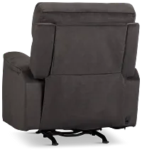 Wells Dark Brown Fabric Power Recliner With Heat And Massage
