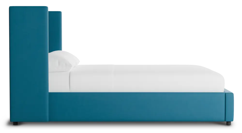 Captiva Joya Teal 48" Upholstered Shelter Bed Captiva Joya Teal 48" Upholstered Shelter Bed