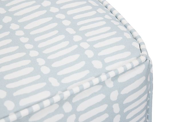 Deja Light Blue Fabric Accent Pouf