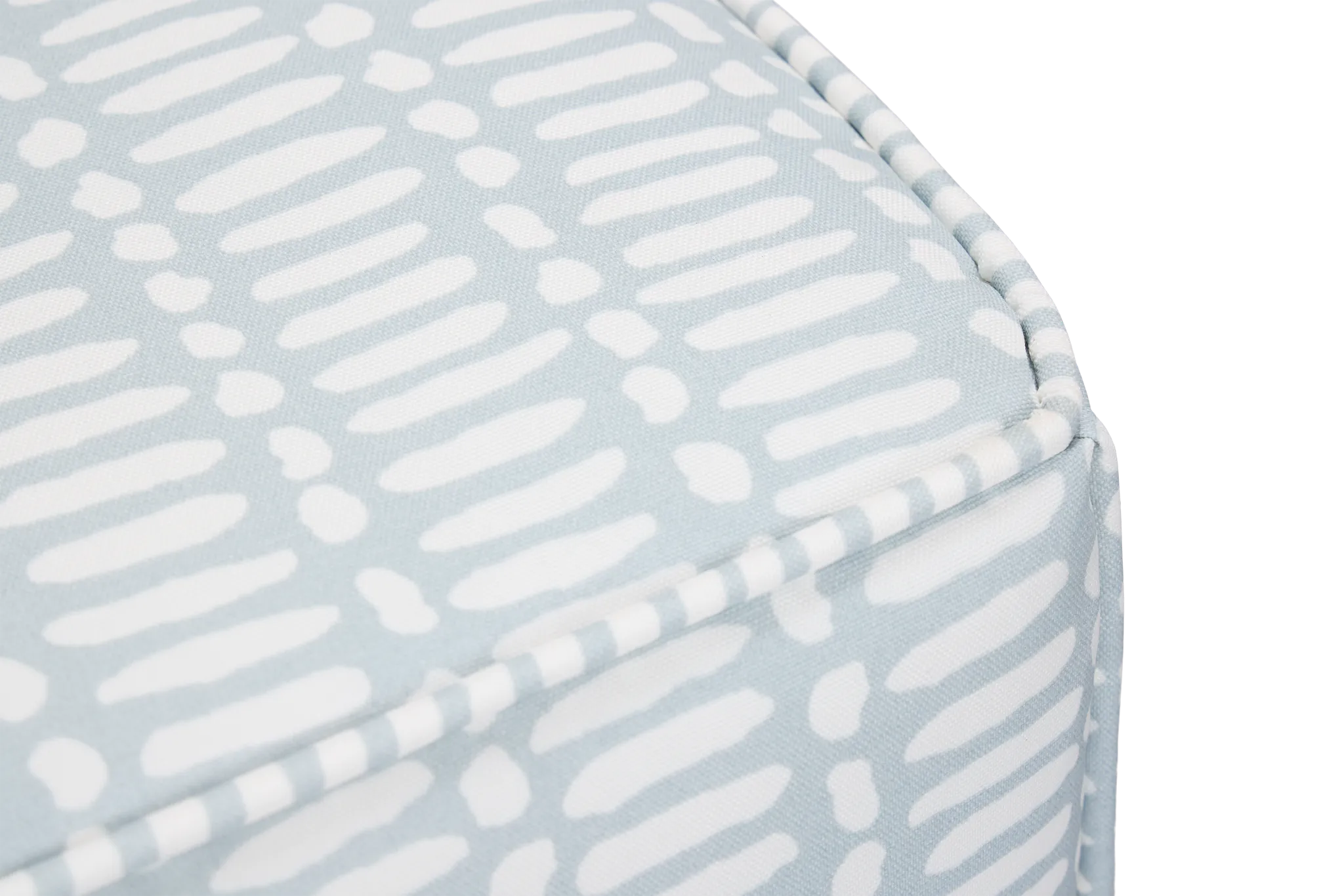 Deja Light Blue Fabric Accent Pouf