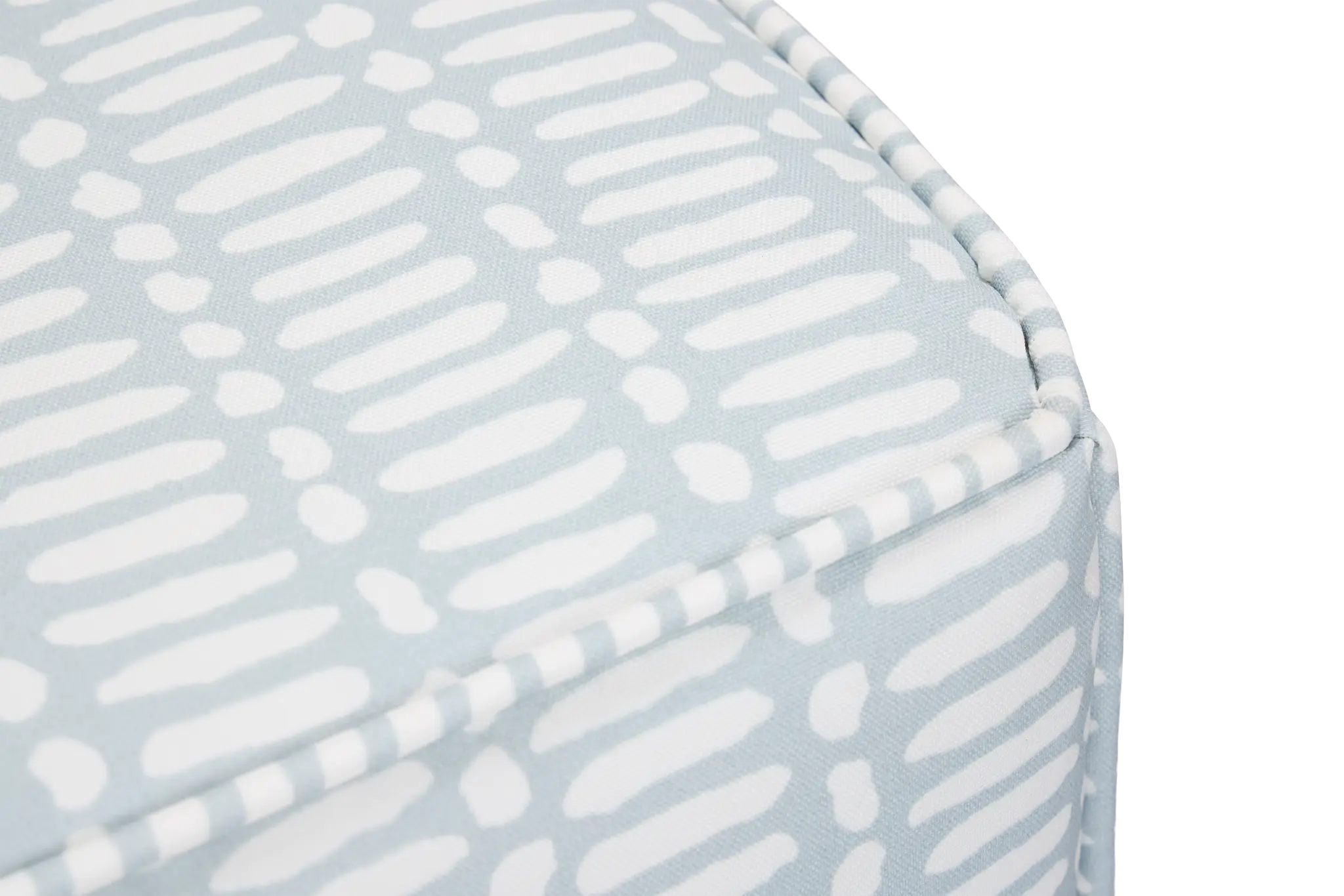 Deja Light Blue Fabric Accent Pouf Deja Light Blue Fabric Accent Pouf