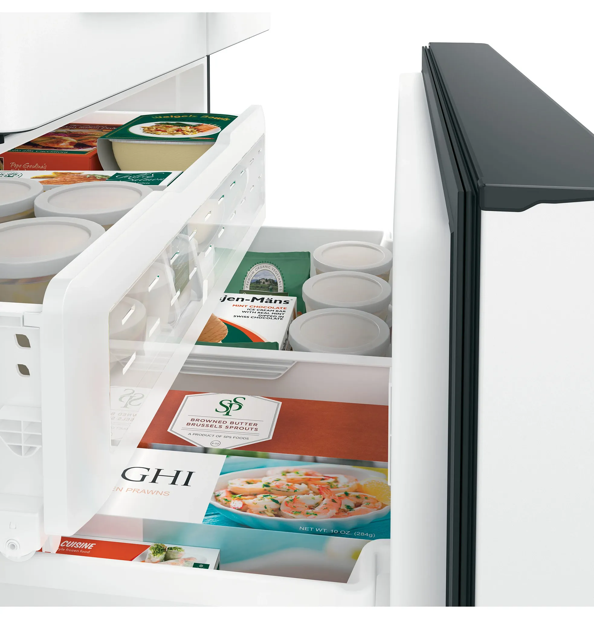 Cafe 28 Series White Bottom Freezer Refrigerator
