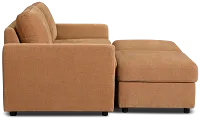 Addie Brown Fabric 4-piece Pit Storage Sectional