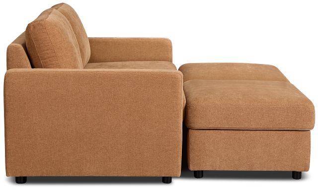 Addie Brown Fabric 4-piece Pit Storage Sectional