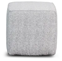 Zeta Pewter Accent Pouf