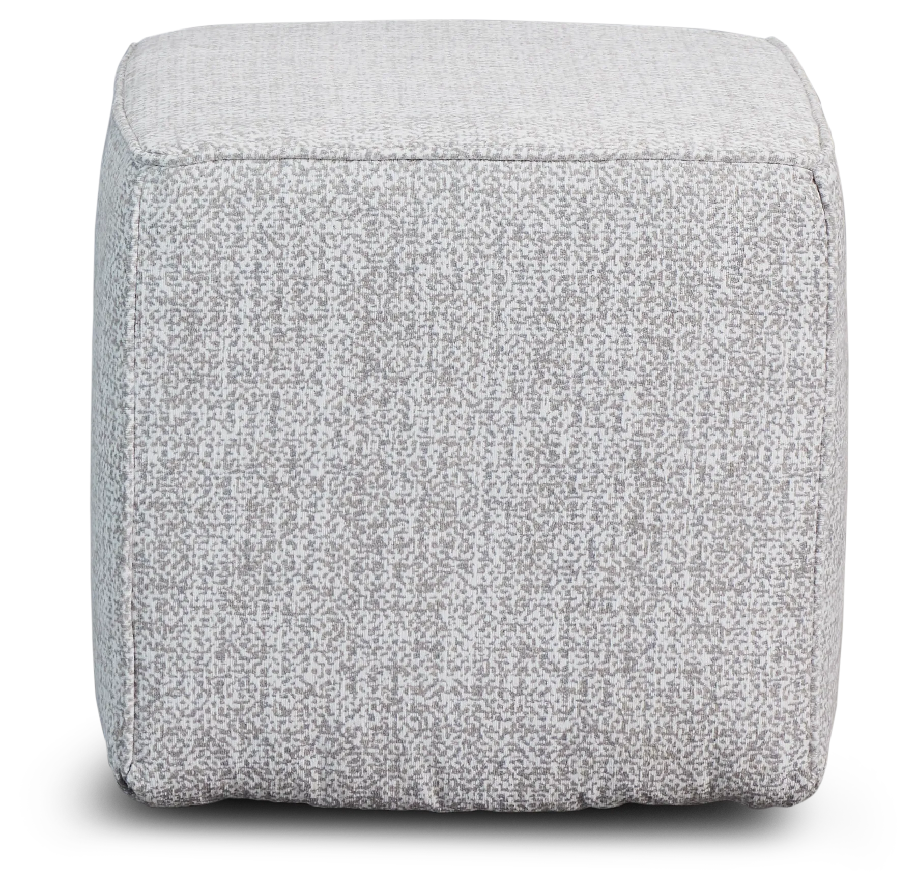 Zeta Pewter Accent Pouf