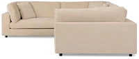 Lounge Light Beige Fabric Medium Right Chaise Sectional