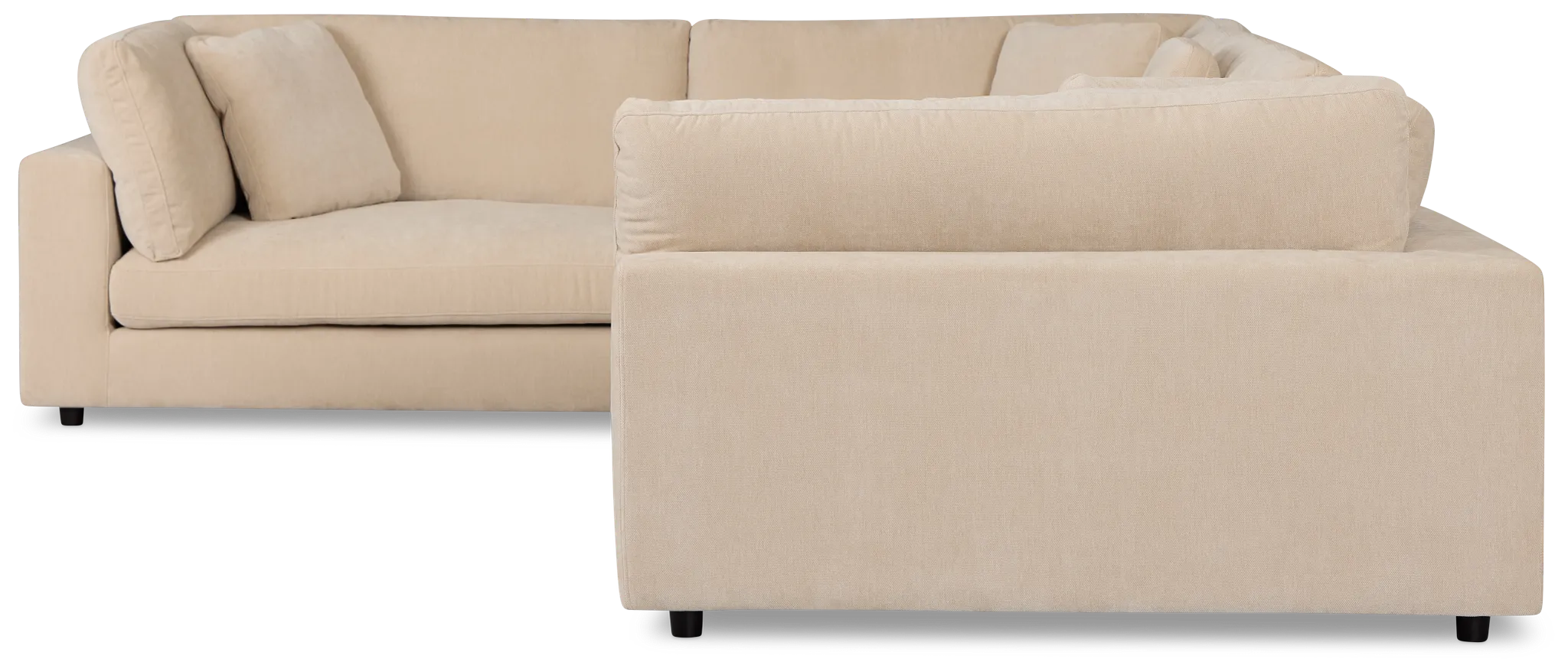 Lounge Light Beige Fabric Medium Right Chaise Sectional