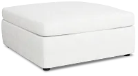 Destin Sutton White Fabric Cocktail Ottoman