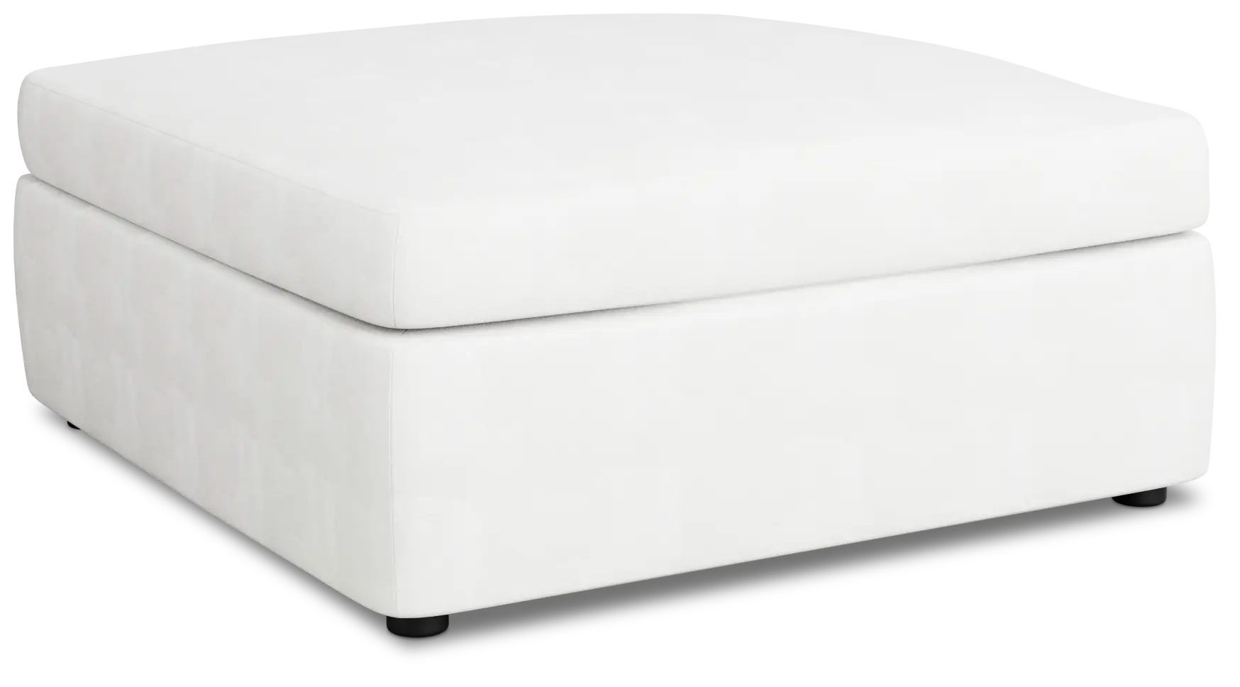 Destin Sutton White Fabric Cocktail Ottoman Destin Sutton White Fabric Cocktail Ottoman
