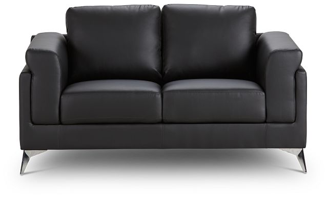 Gianna Black Micro Loveseat