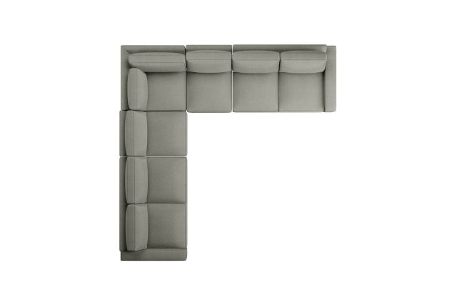 Edgewater Delray Pewter Large Two-arm Sectional