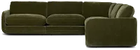 Jules Green Velvet 5-piece Modular Sectional