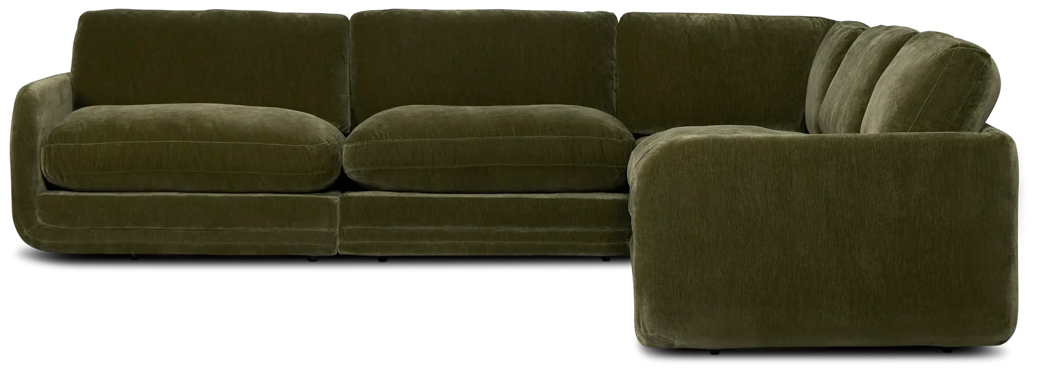 Jules Green Velvet 5-piece Modular Sectional Jules Green Velvet 5-piece Modular Sectional