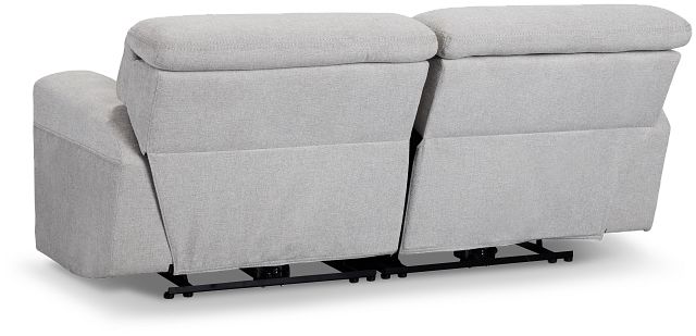 Callum Light Gray Fabric Power Reclining Sofa
