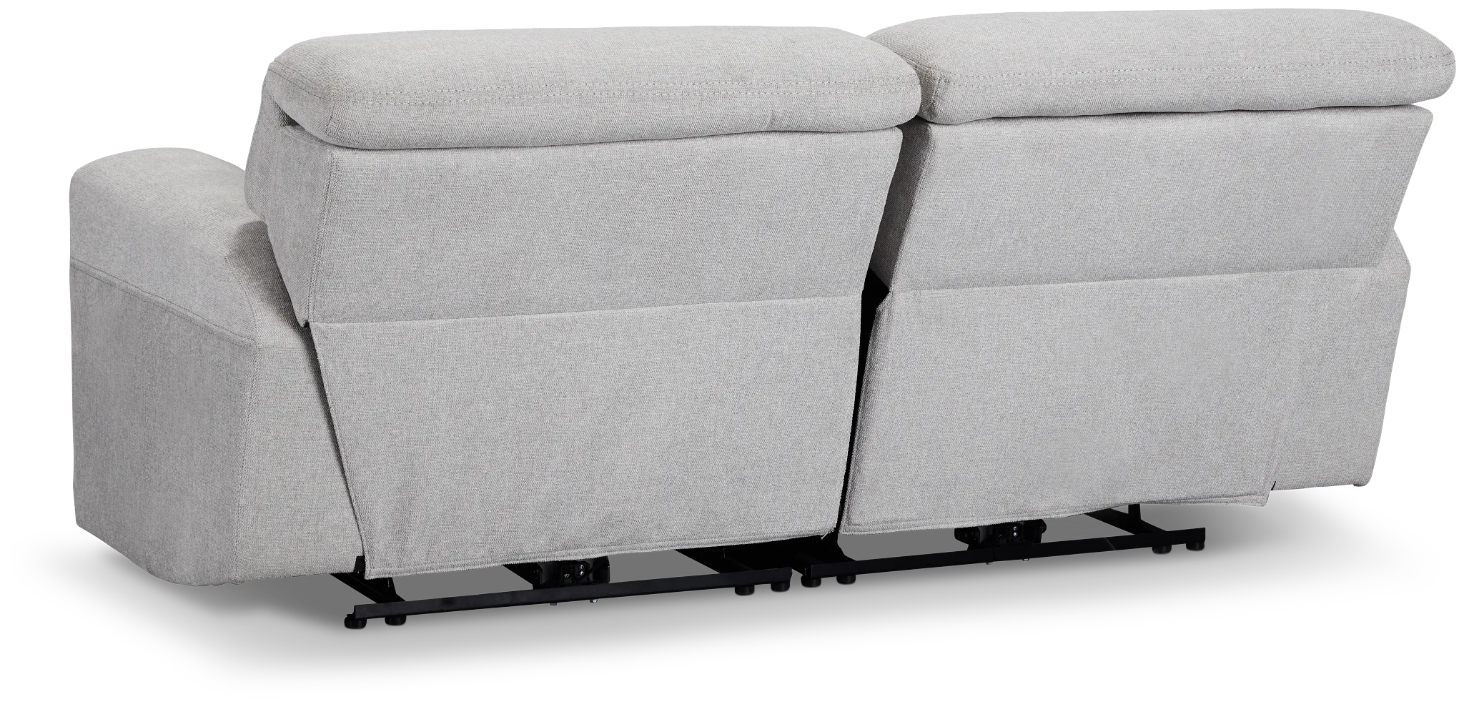 Callum Light Gray Fabric Power Reclining Sofa