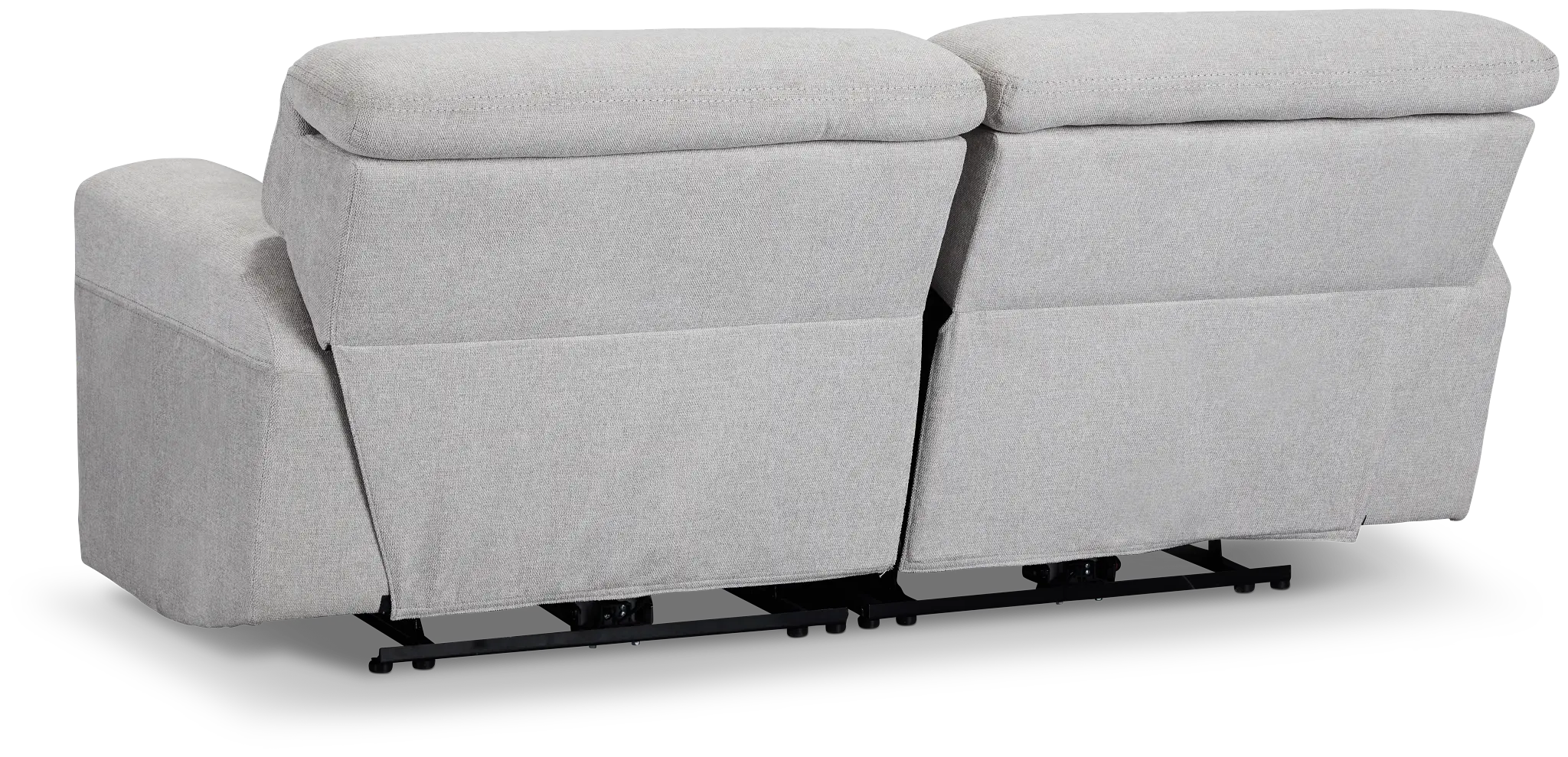Callum Light Gray Fabric Power Reclining Sofa Callum Light Gray Fabric Power Reclining Sofa