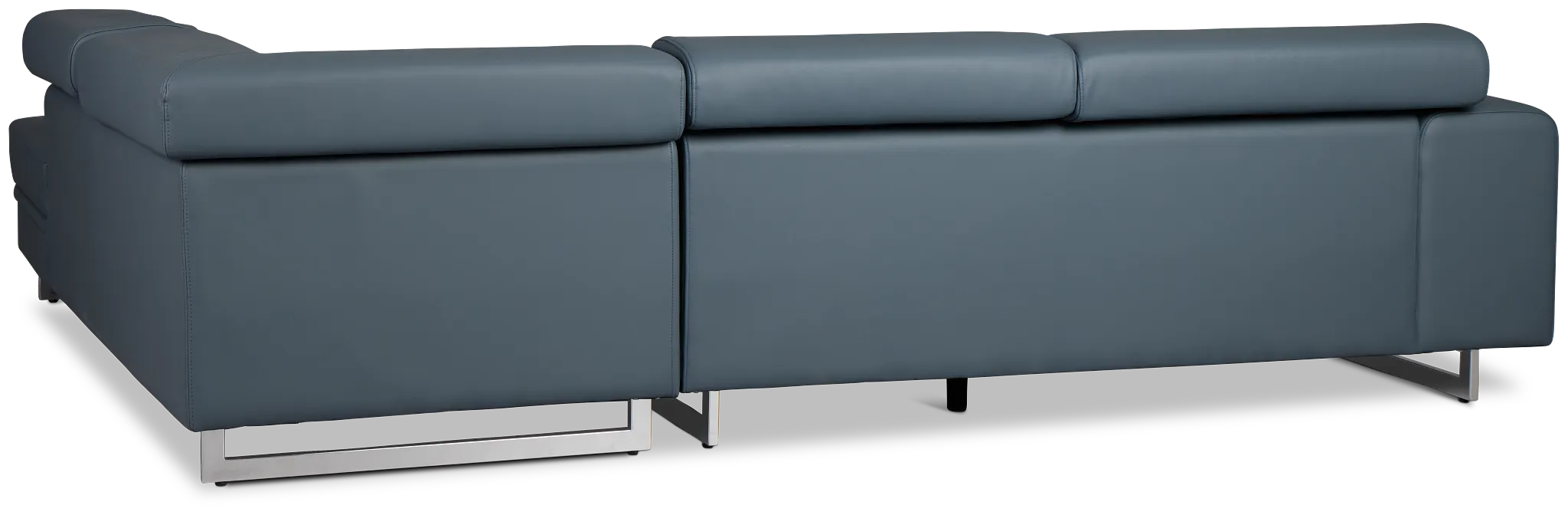 Drew Dark Blue Micro Right Chaise Sectional