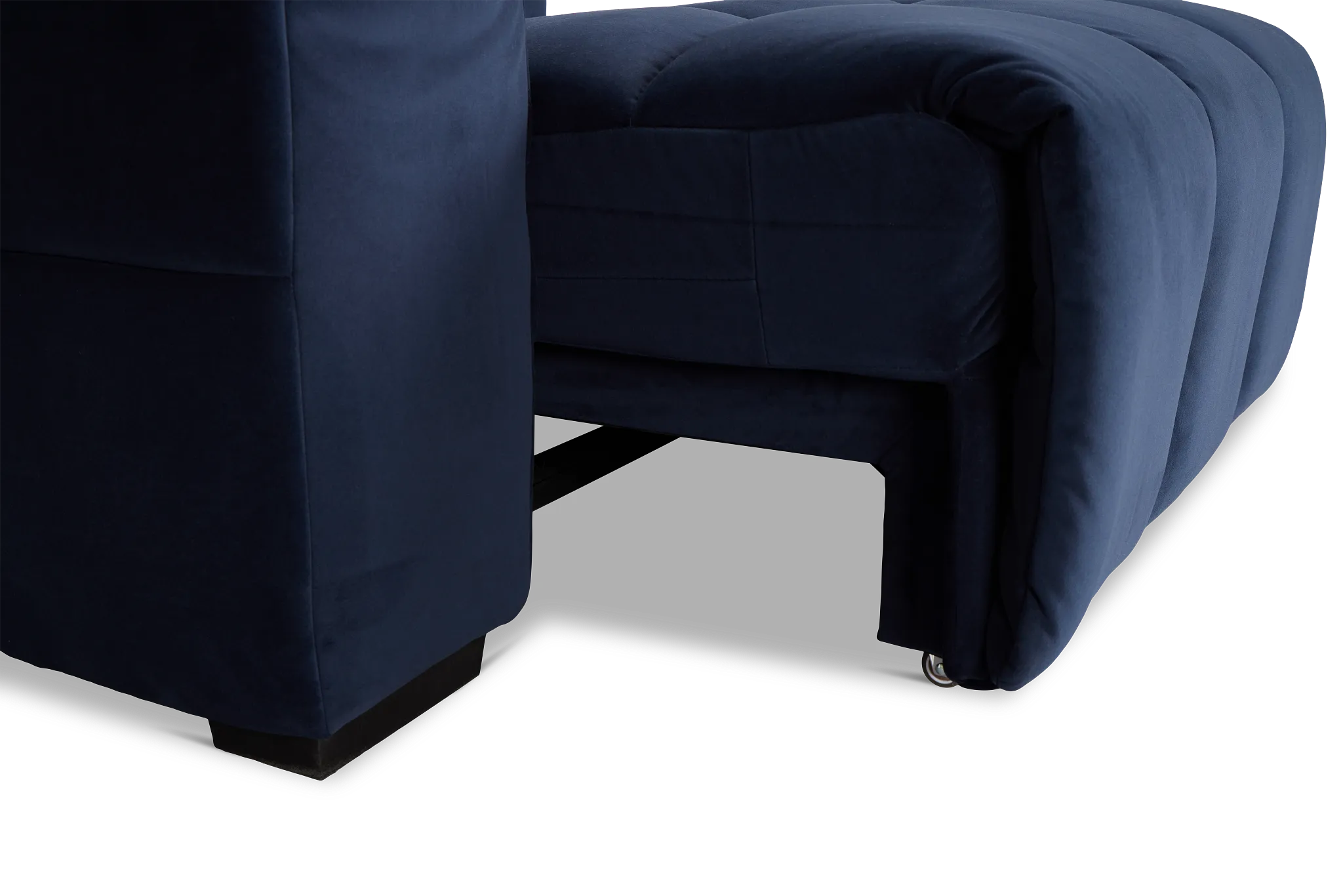 Gemma Navy Velvet Right Chaise Power Reclining Sectional