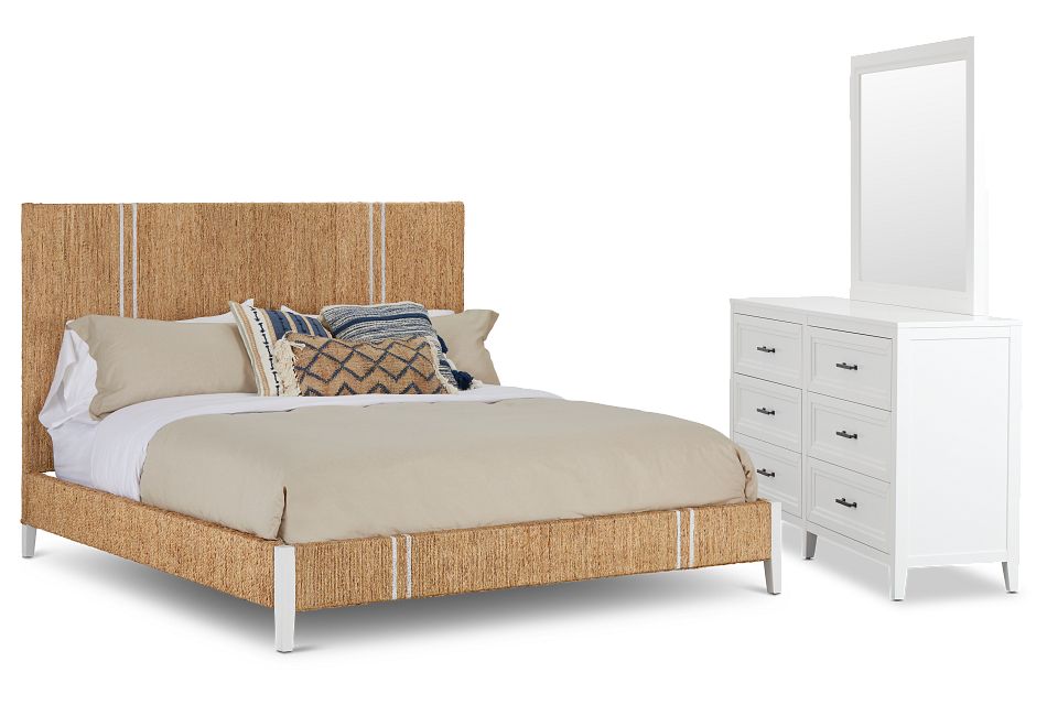 Nantucket Light Tone Woven Platform Bedroom