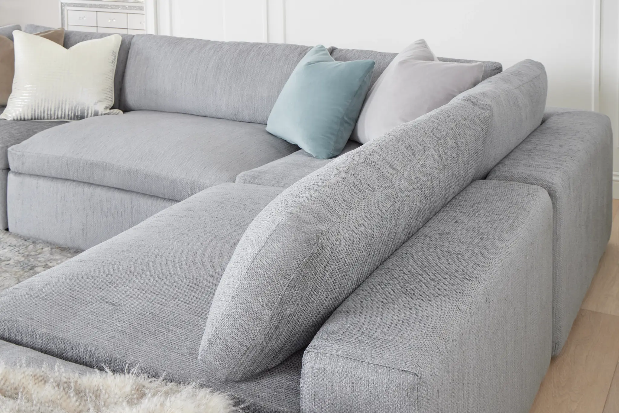 Destin Revenue Gray Fabric 5pc Bumper Sectional Destin Revenue Gray Fabric 5pc Bumper Sectional