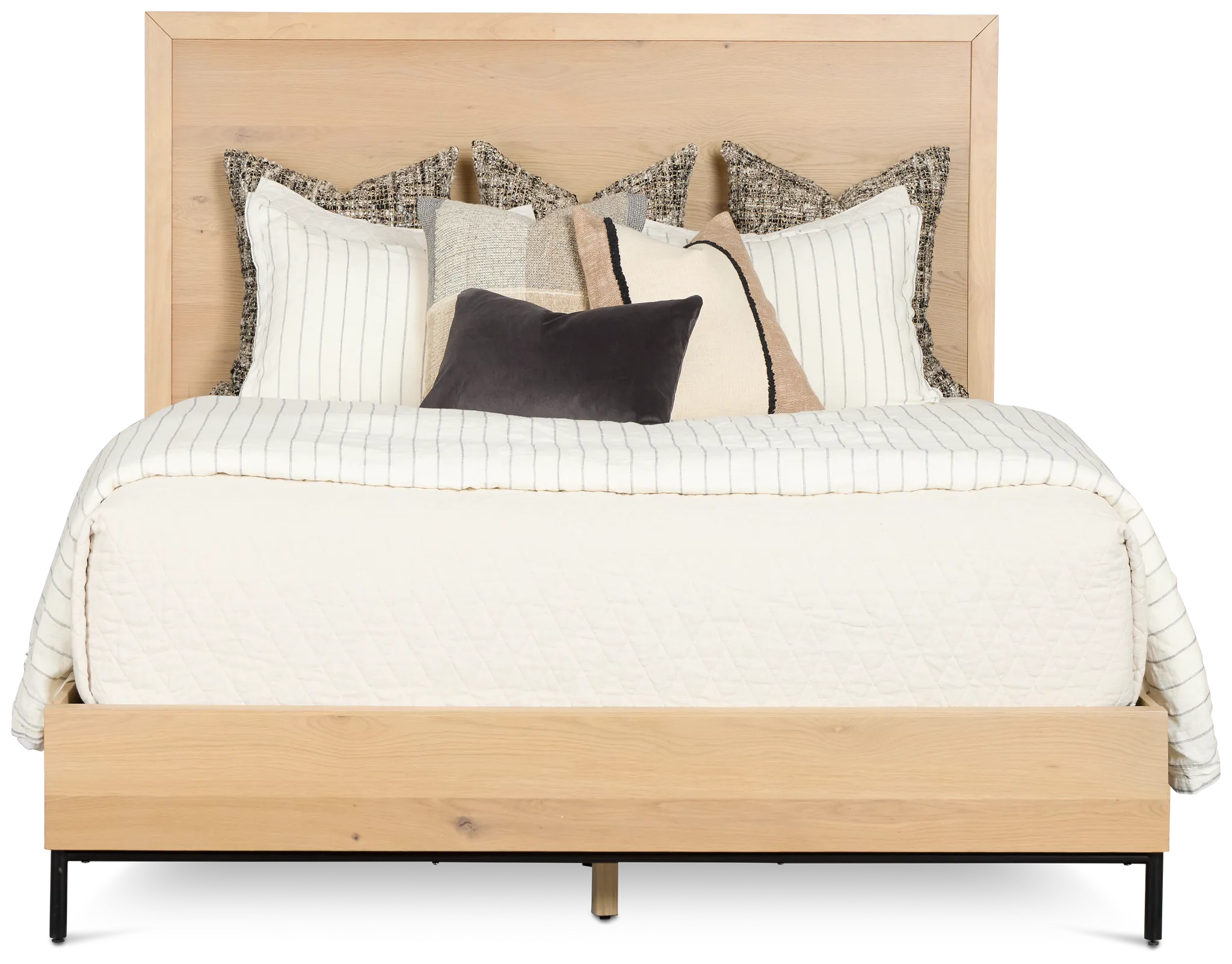 Highland Light Tone Panel Bed