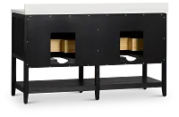 Alden Black 60" Double Bathroom Vanity