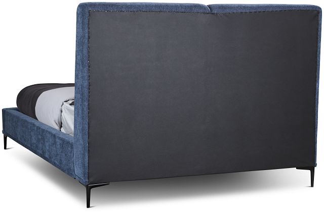 Emit Dark Blue Uph Panel Bed