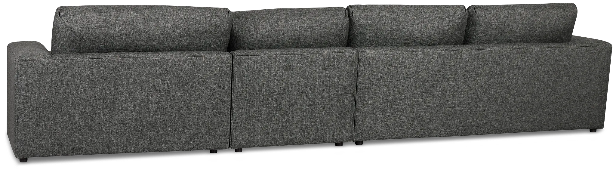 Brantley Dark Gray Fabric Small Right Chaise Sectional