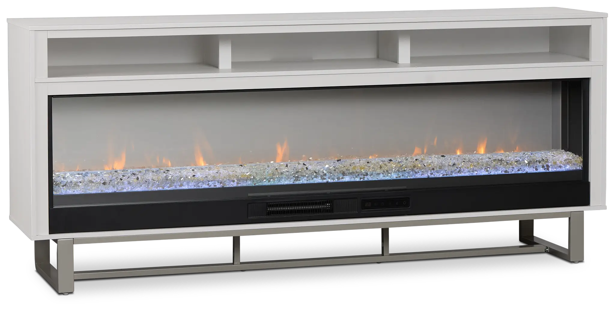 Weston White 76" Tv Stand With Fireplace Insert Weston White 76" Tv Stand With Fireplace Insert