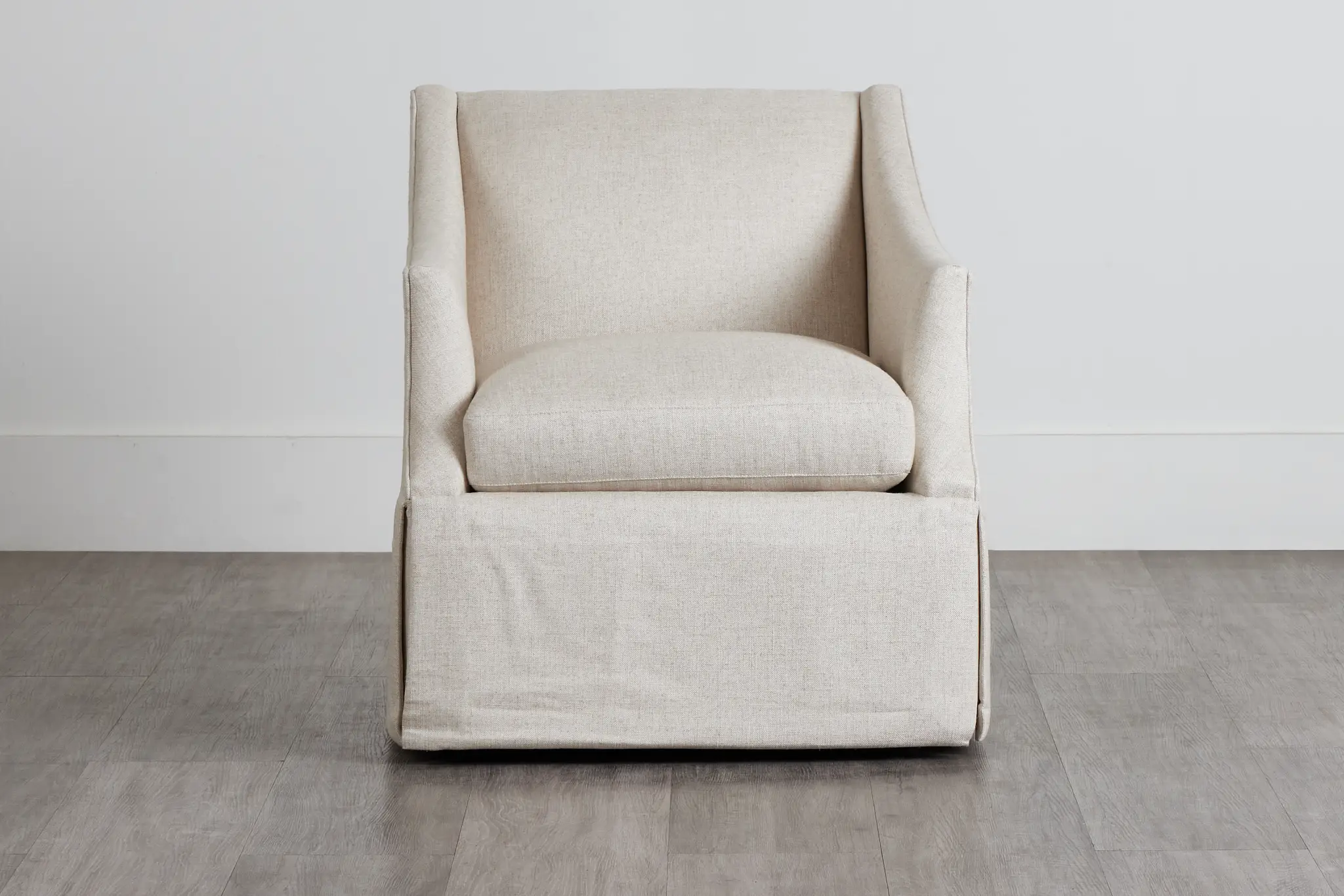 Clayton White Fabric Swivel Accent Chair Clayton White Fabric Swivel Accent Chair