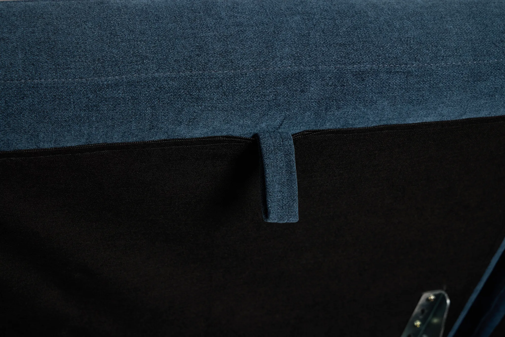 Addie Blue Fabric 2-piece Modular Storage Sofa