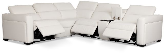 Melody White Micro Medium Triple Power 2-arm Sectional