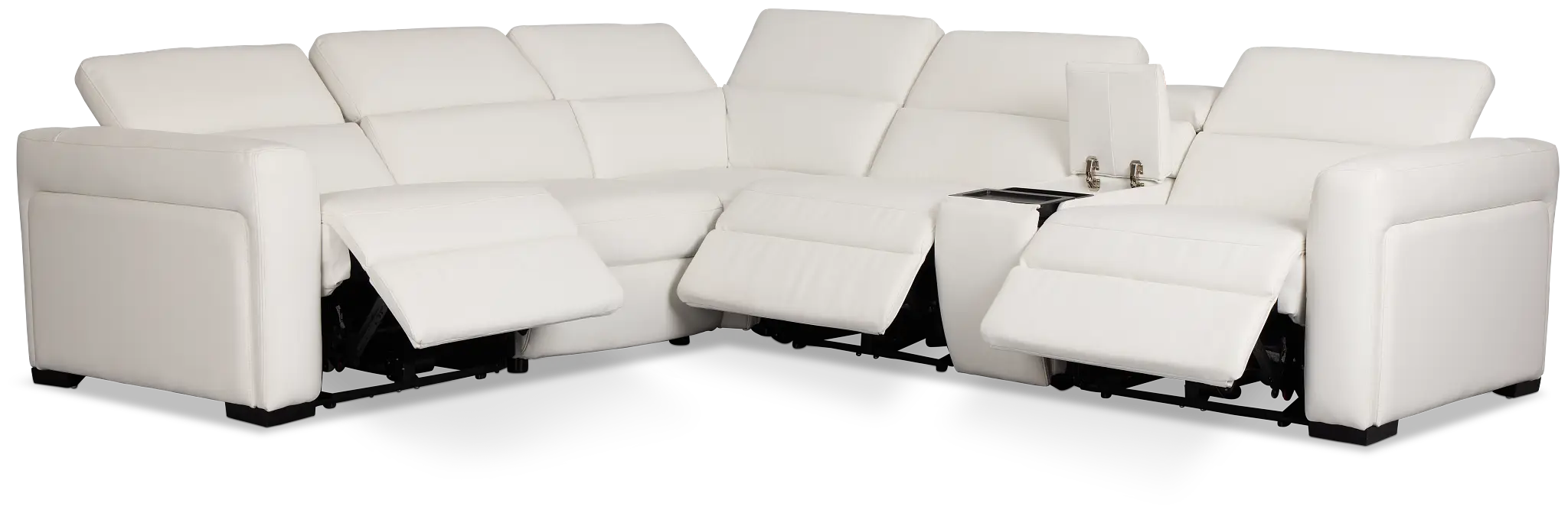 Melody White Micro Medium Triple Power 2-arm Sectional Melody White Micro Medium Triple Power 2-arm Sectional