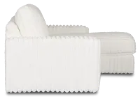 Teddy White Fabric Right Chaise Sectional