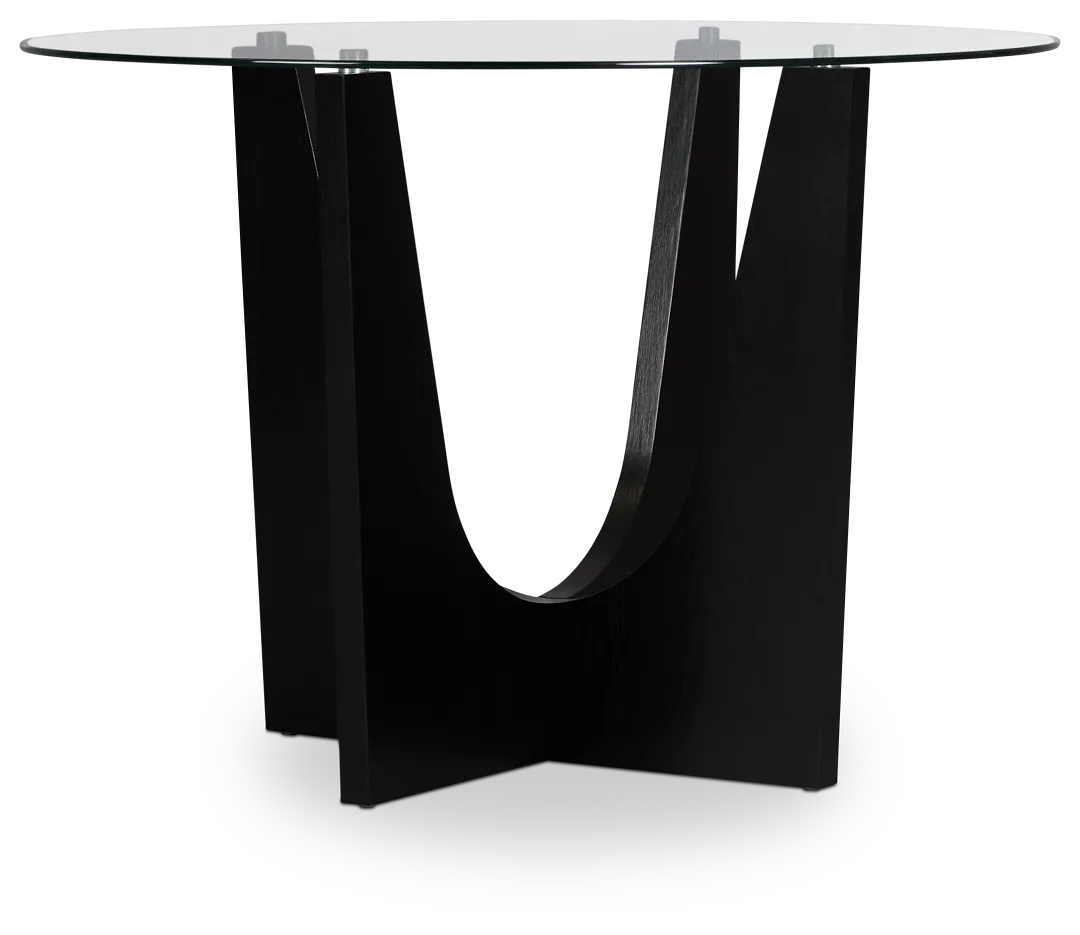 Oxford Glass Round High Dining Table