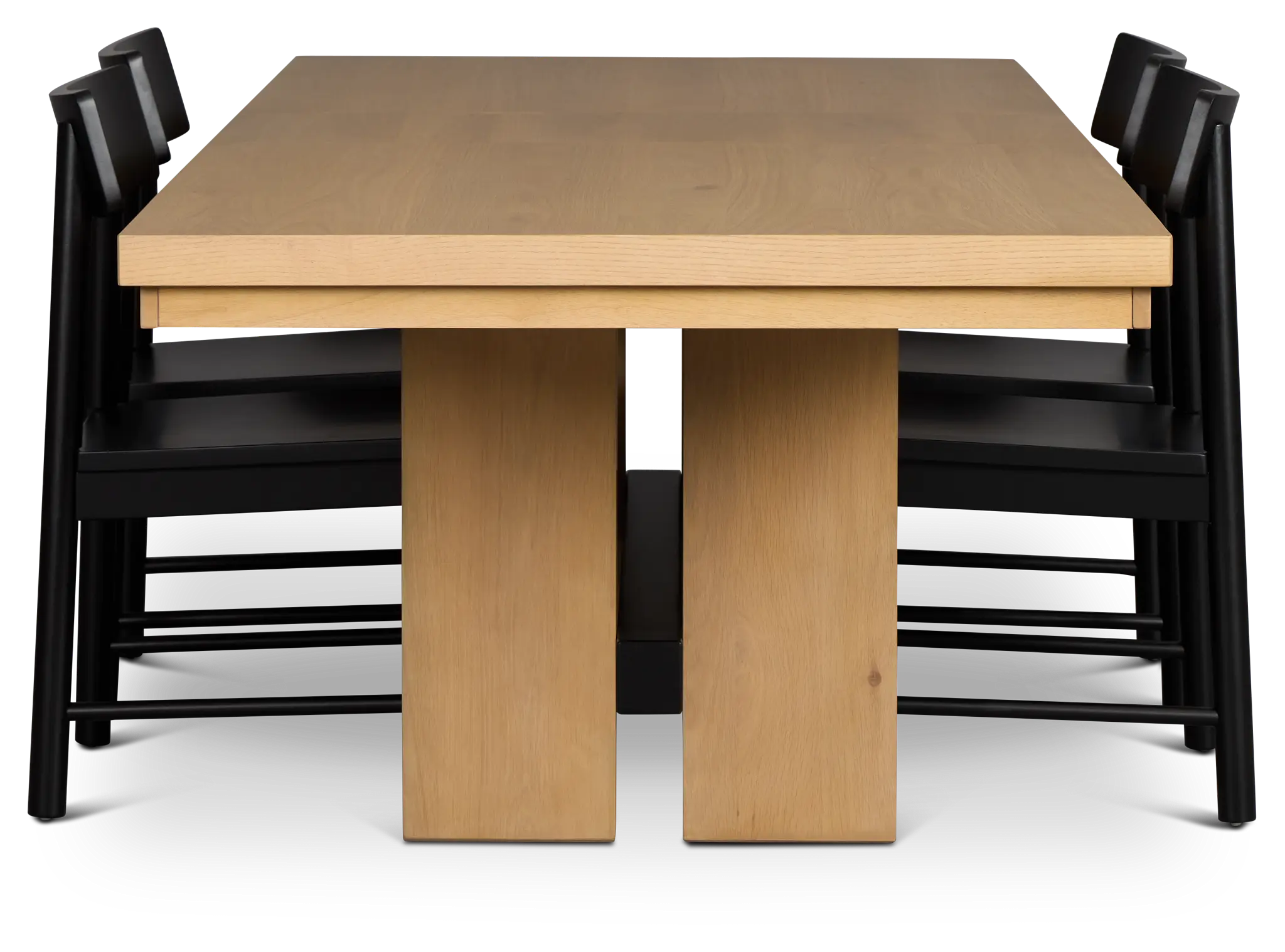 Highland Light Tone Rect Table & 4 Wood Chairs Highland Light Tone Rect Table & 4 Wood Chairs